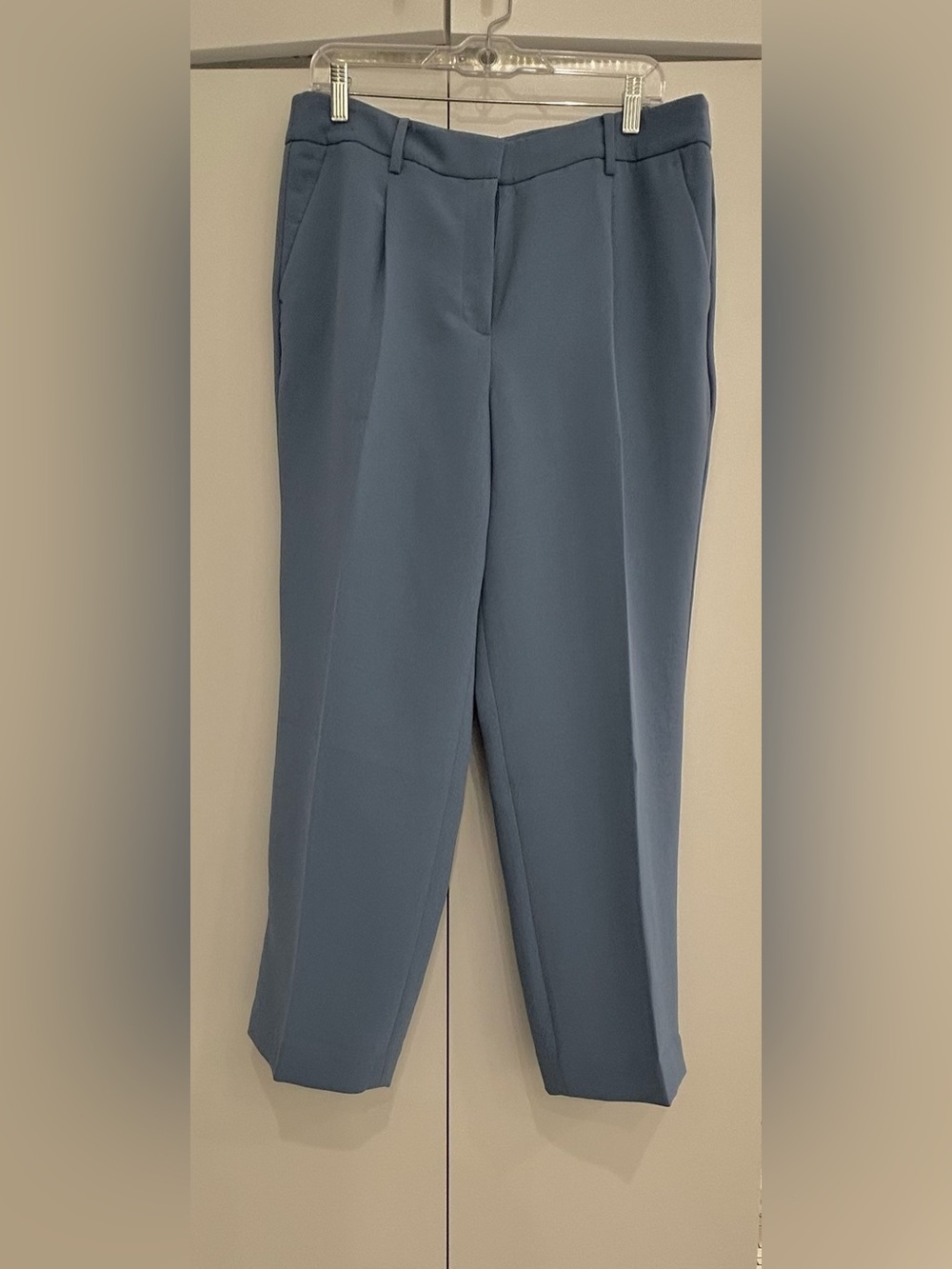 Talbots Straight-Leg Dress Pants in Slate Blue Crape